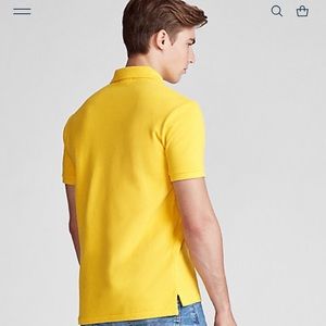 Yellow Men’s XL polo, blue horse